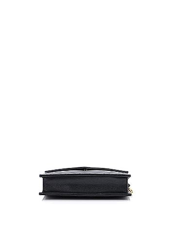 Saint Laurent Classic Monogram Wallet on Chain Matelasse Chevron Leather Small (view 2)