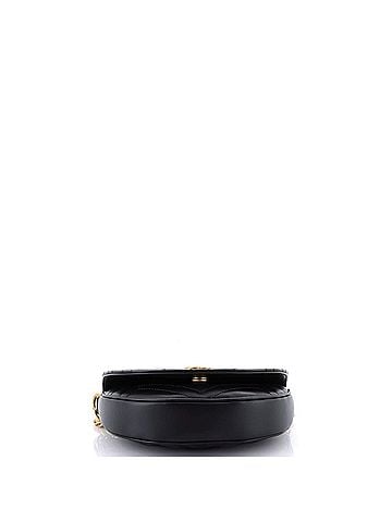 Gucci GG Marmont Half Moon Flap Crossbody Bag Matelasse Leather Mini (view 2)