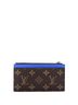 Louis Vuitton 100% Coatead Canvas Brown Blue Coin Card Holder Macassar Monogram Canvas One size - photo 1