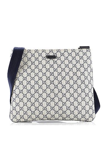 Gucci Zip Top Messenger Bag GG Coated Canvas Large (view 1)