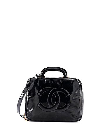 Chanel Vintage Timeless Zip Around Vanity Case Patent Small (view 1)