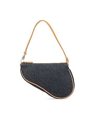 Dior Mini Denim Saddle Pochette (view 1)