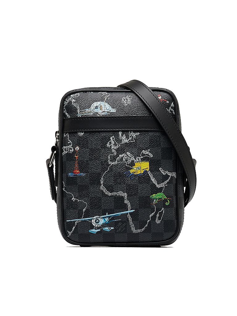 Louis Vuitton 100% Coated Canvas Black Damier Graphite Renaissance Map Danube Slim PM One size - photo 1