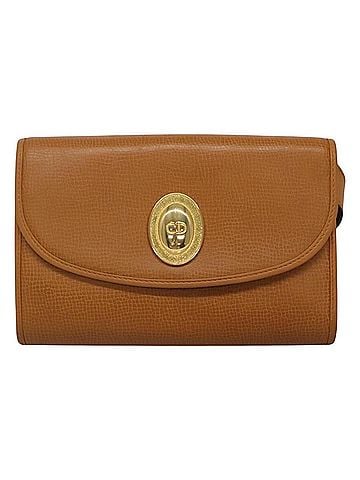 Dior Brown Leather Shoulder Bag (view 1)