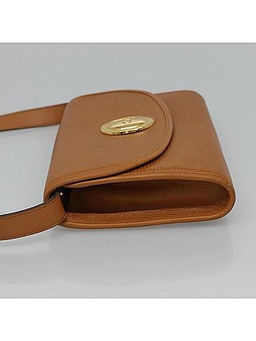 Dior Brown Leather Shoulder Bag (view 2)