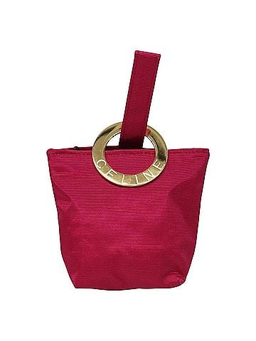 Céline Logo Du Cercle Pink Synthetic Clutch Bag (view 1)