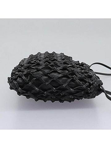 Chanel Bucket Black Leather Shoulder Bag (view 2)