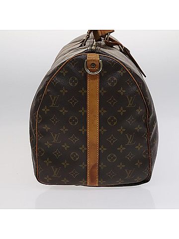 Louis Vuitton Keepall Bandouliere 55 Brown Canvas Travel Bag (view 2)