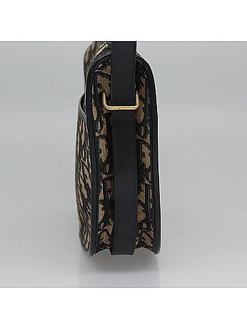Dior Trotter Navy Canvas Shoulder Bag (view 2)