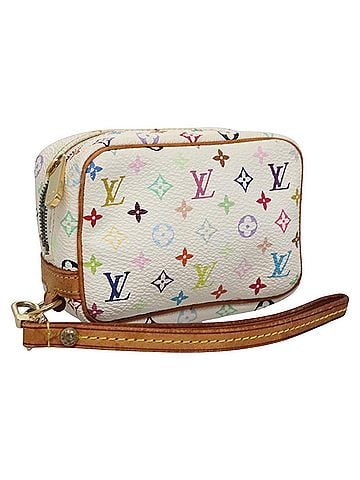 Louis Vuitton Wapiti White Canvas Clutch Bag (view 1)