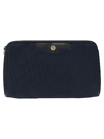 Dior Trotter Navy Canvas Clutch Bag (view 1)