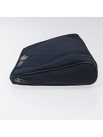 Dior Trotter Navy Canvas Clutch Bag (view 2)
