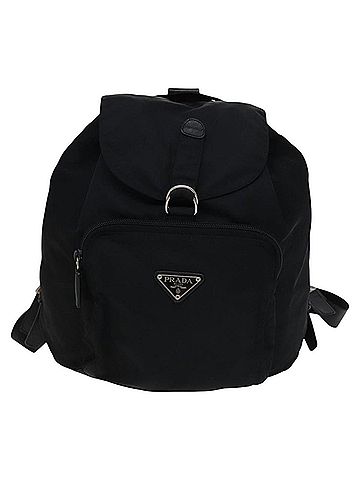 Prada Tessuto Black Synthetic Backpack Bag (view 1)