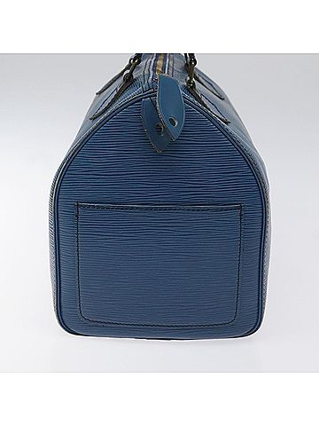 Louis Vuitton Speedy 30 Blue Leather Handbag (view 2)