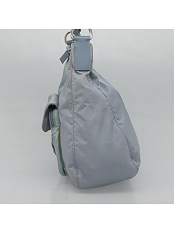 Prada Tessuto Blue Synthetic Shoulder Bag (view 2)