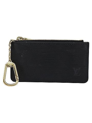 Louis Vuitton Pochette Clés Black Leather Wallet (view 1)