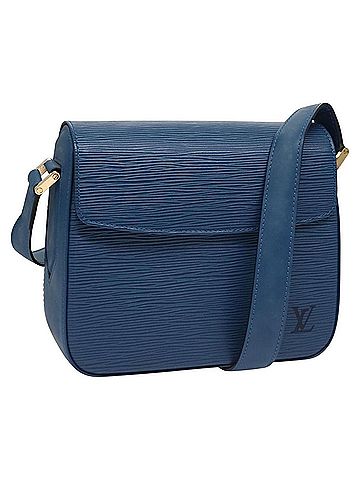Louis Vuitton Grenelle Blue Leather Shoulder Bag (view 1)