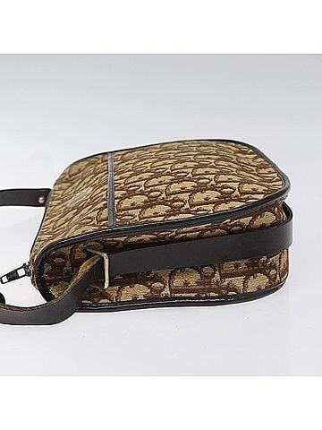 Dior Trotter Brown Canvas Shoulder Bag (view 2)