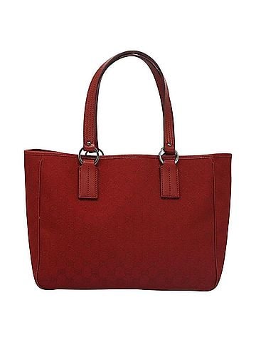 Gucci Gg Canvas Red Canvas Tote Bag (view 1)