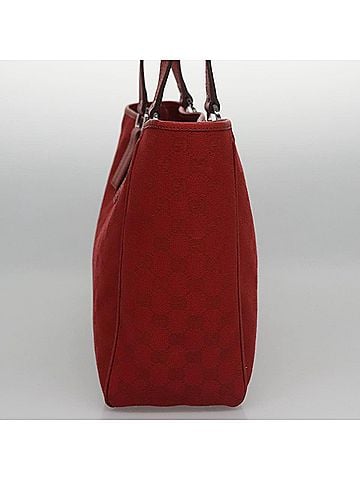 Gucci Gg Canvas Red Canvas Tote Bag (view 2)