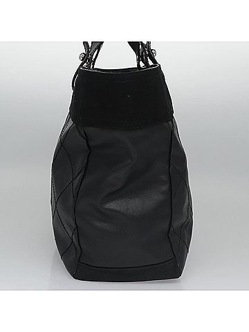 Chanel Biarritz Black Canvas Tote Bag (view 2)