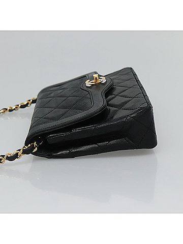 Chanel Diana Black Leather Shoulder Bag (view 2)