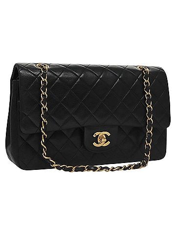 Chanel Timeless Black Leather Shoulder Bag (view 1)