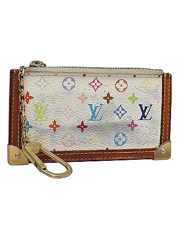 Louis Vuitton Pochette Clés White Canvas Wallet (view 1)
