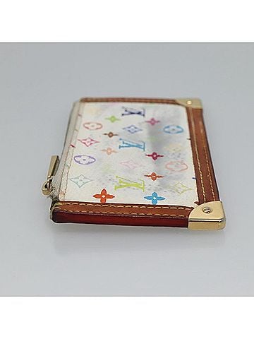 Louis Vuitton Pochette Clés White Canvas Wallet (view 2)
