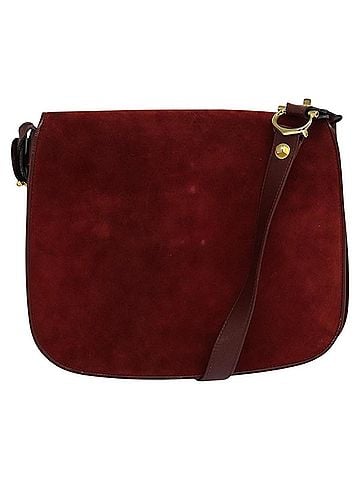 Cartier Must De  Burgundy Suede Shoulder Bag (view 1)
