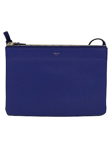 Céline Trio Blue Leather Shoulder Bag (view 1)
