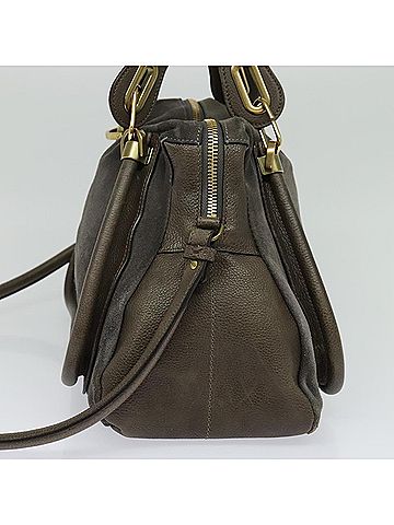 Chloé Paraty Grey Leather Handbag (view 2)