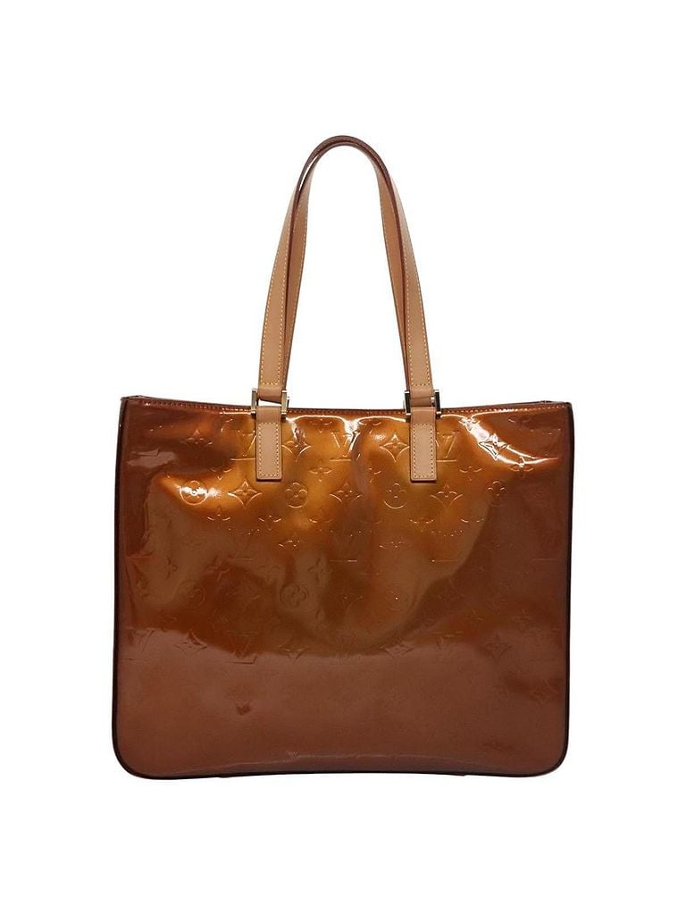 Louis Vuitton 100% Patent Leather Solid Brown Columbus Brown Patent Leather Tote Bag One size - photo 1