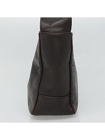 Salvatore Ferragamo Gancini Brown Leather Shoulder Bag (view 2)