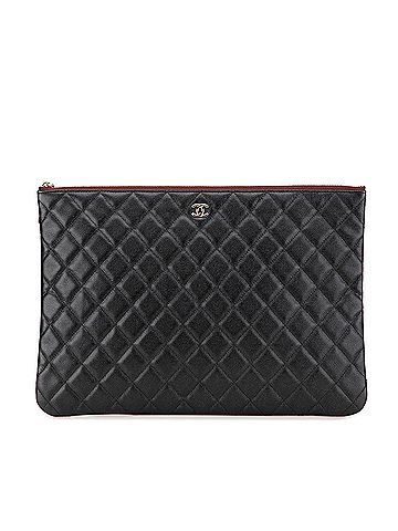 Chanel Large Quilted Caviar Cosmetic Case (view 1)
