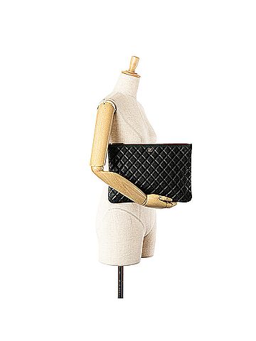 Chanel Large Quilted Caviar Cosmetic Case (view 2)