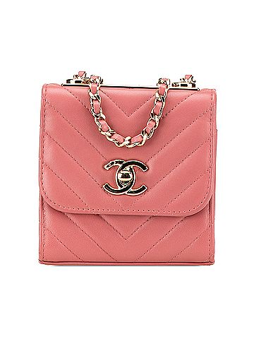 Chanel Mini Chevron Lambskin Trendy CC Chain Wallet (view 1)