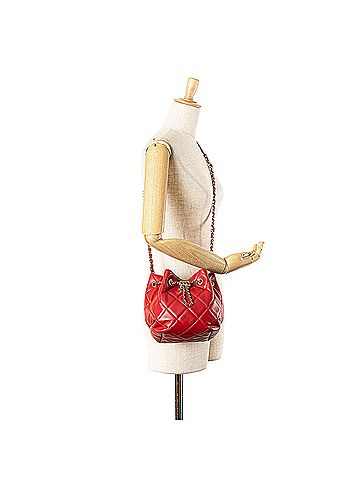 Chanel Mini Lambskin CC Dweller Drawstring Bucket Bag (view 2)