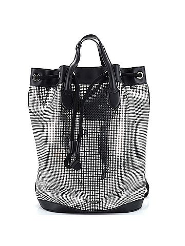 Burberry Drawstring Backpack Mirror Effect Suede and Leather (view 1)