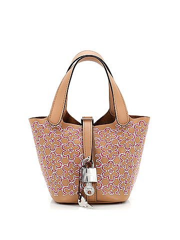 Hermès Picotin Lock Bag Lucky Daisy Printed Swift Micro (view 1)