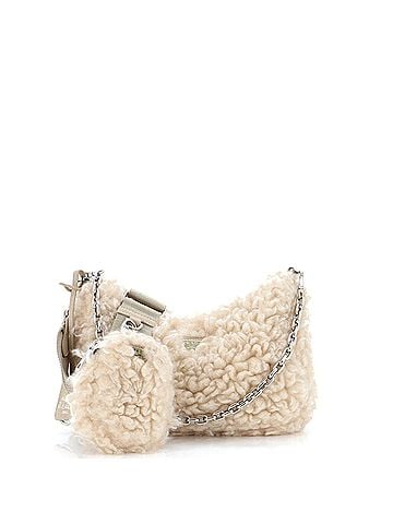 Prada Re-Edition 2005 Shoulder Bag Shearling Small (view 1)