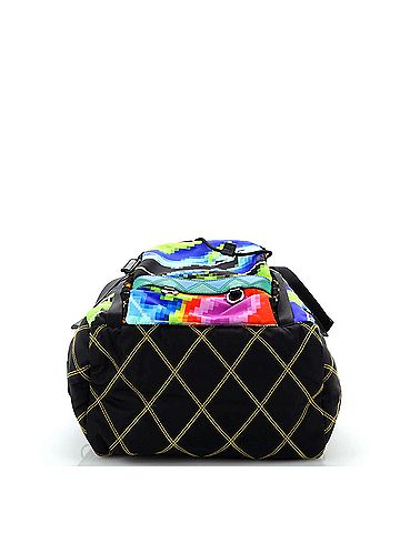 Prada Double Buckle Backpack Printed Tessuto Small (view 2)