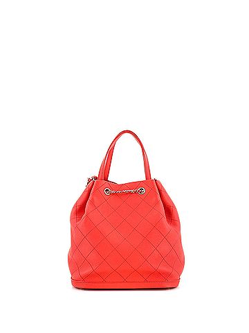 Chanel CC Drawstring Bucket Bag Quilted Calfskin Medium (view 2)