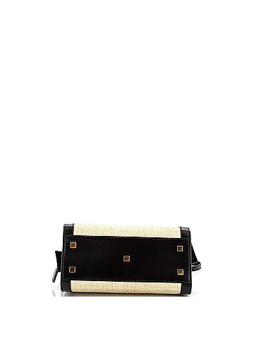 Saint Laurent Uptown Tote Raffia with Leather Small (view 2)