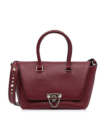 Valentino Rockstud Demilune Satchel (view 1)