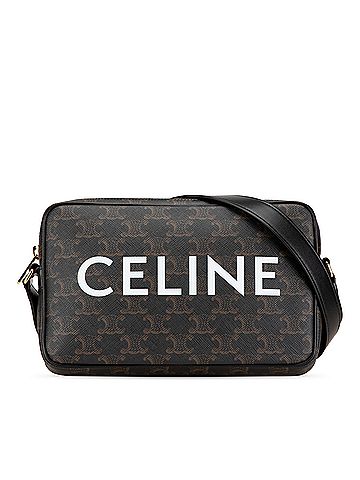 Céline Triomphe Coated Canvas Logo Crossbody (view 1)