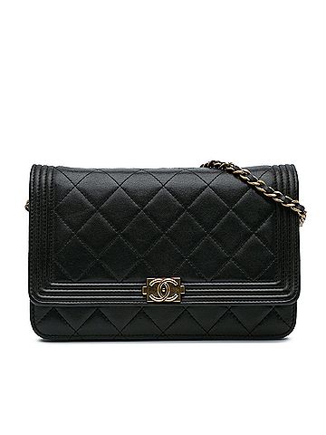 Chanel Lambskin Boy Wallet On Chain (view 1)