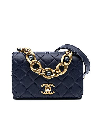 Chanel Mini Quilted Calfskin Pearl Boy Chain Flap (view 1)