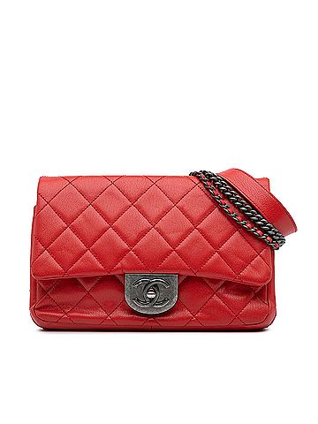 Chanel Small Quilted Goatskin Double Carry Waist Chain Flap (view 1)