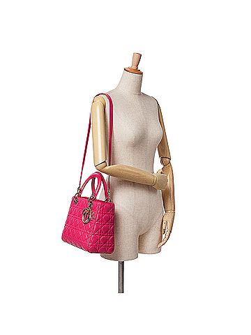 Dior Medium Lambskin Cannage Lady Dior (view 2)